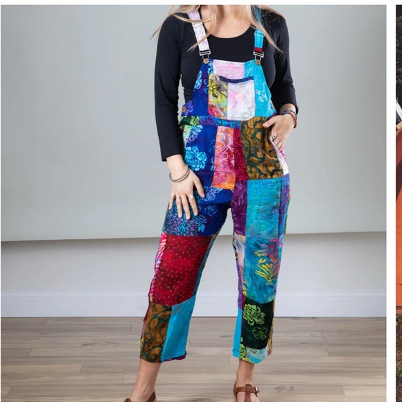 Mexicali Blues Patchwork Cropped Jumpsuit - Picture 1 of 16